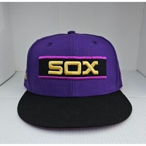 New Era 59fifty Chicago Sox 7 5/8 Purple Black 1983 ASG 50th Anniv Cooperstown